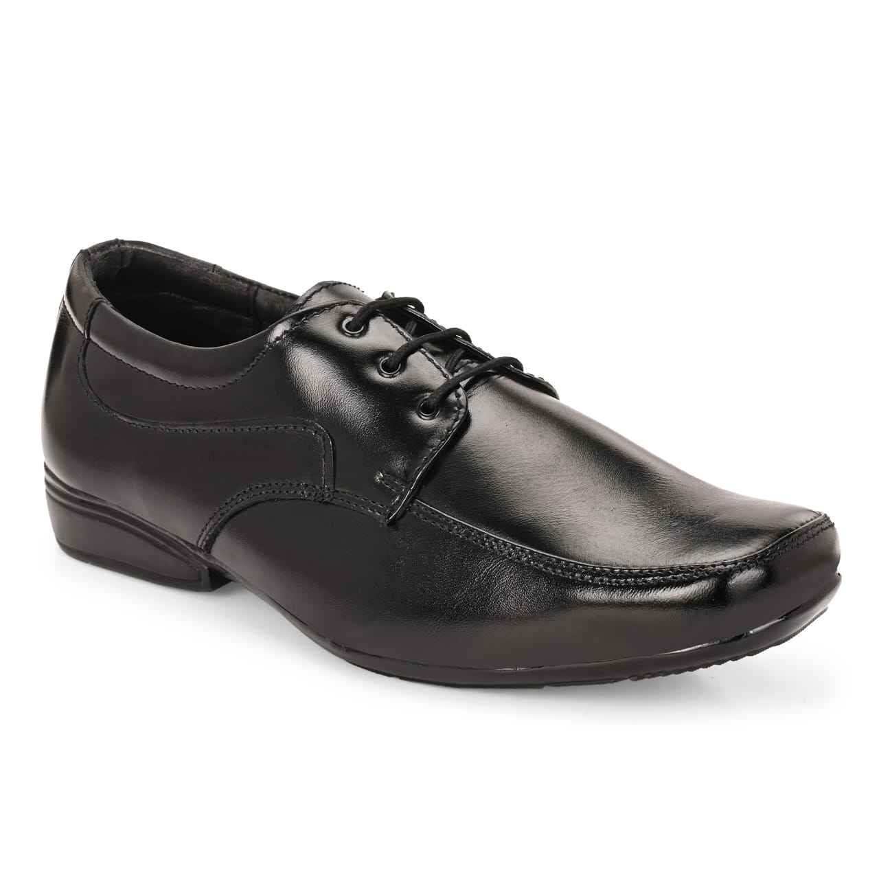 Classic Black Lace-Up Formal Shoes for Men | Office Wear Derby Style Dress Shoes